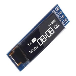 0.91 pollici I2C OLED <span class=keywords><strong>Display</strong></span> modulo bianco/blu I2C OLED Driver dello schermo DC 3.3V ~ 5V per <span class=keywords><strong>Arduino</strong></span> moduli LCD