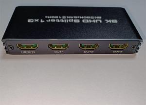8K HDMI <strong>Splitter</strong> 3port <strong>1</strong> in 3 Out HDMI2.<strong>1</strong> <strong>Splitter</strong> for 3 Monitor Display HDCP2.3 Xbox PS4 <strong>Splitter</strong> HDMI