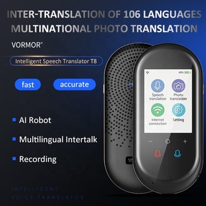 VORMOR Birgus 106 Languages Translation Smart Language Translator Wifi/Hotspot OEM Logo 2.4'' Portable Voice Translator