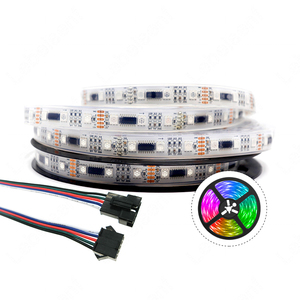 12-24V SMD 5050 RGB Full Color LED Flex Pixel Strip esterno UCS512C4 IC DMX512 1990 protocollo programmabile doppio segnale digitale - Product Image 1