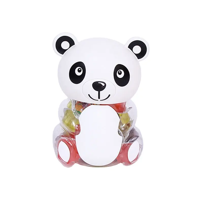 Barattoli di panda animali assortiti sapori personalizzati dolce tazza di gelatina di frutta caramella
