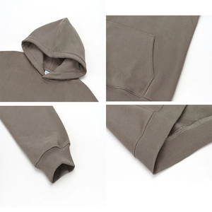 Wholesale Bulk High Quality Custom Print 100% Heavy Weight Cotton Thick Over Size Streetwear <strong>Men</strong> Plain No <strong>String</strong> Hoodies - Product Image 3