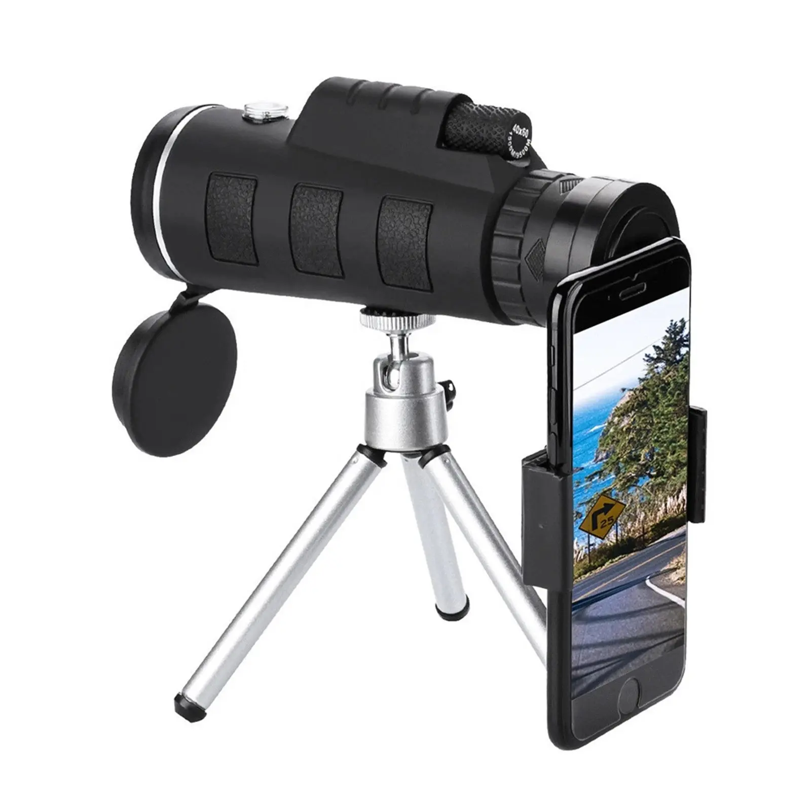 40X60 HD 전문 망원경 단안 야간 강력한 쌍안경 방수 미니 포켓 줌 스마트 폰 사냥 캠핑