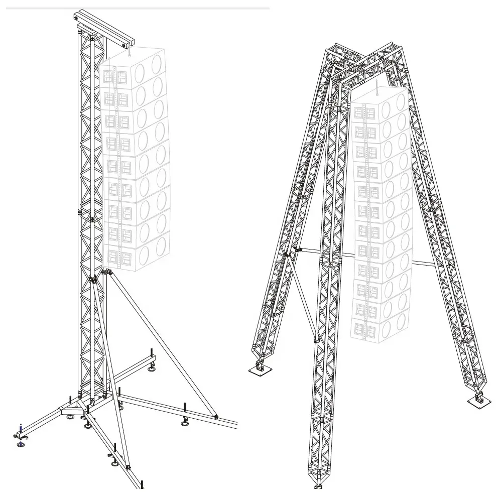 8 m Max Carico 800 kg Line Array Supporto Altoparlante Esterno Portatile/Traliccio/Luce Lifter Torre