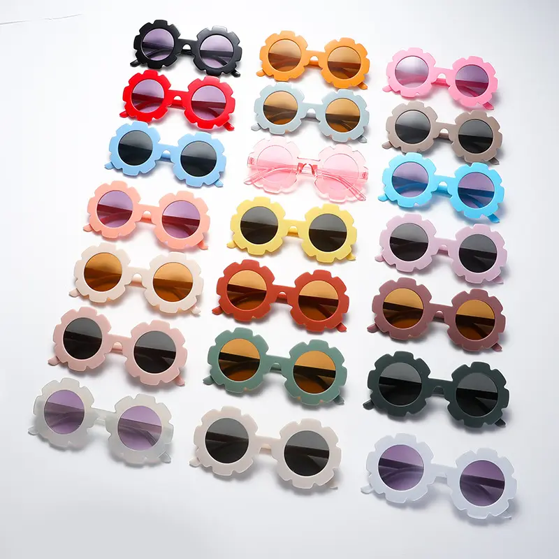 ОТО От 3 до 12 лет модная детская одежда с цветочным принтом; Детские солнцезащитные очки круглые маленькие девочки с детским детские солнцезащитные очки uv400