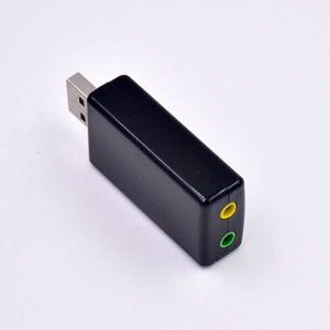 Black Sound <strong>Card</strong> 7.1 External <strong>USB</strong> 2.0 Audio Adapter Drivers CD - Product Image 2