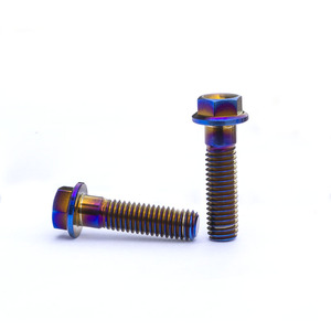 Gr5 Titan Anodized Màu Hình Lục Giác Đầu Mặt Bích <span class=keywords><strong>Bolt</strong></span> Xe Máy <span class=keywords><strong>Bolt</strong></span> M8 * 45 - Product Image 4