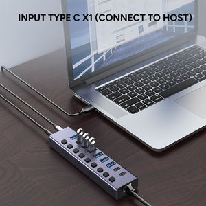 High Speed 10 Ports USB 2.0 USB 3.0 <strong>Type</strong> 3.1 Gen 2 Splitter With RJ45 <strong>Network</strong> for <strong>Computer</strong> Manufacturer China MINI USB Por Hub - Product Image 5