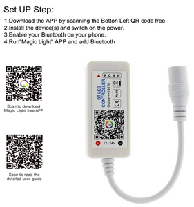 智能BT RGBW控制器5050 3528 LED条形灯与Android和iOS免费应用程序BT控制箱 - Product Image 3
