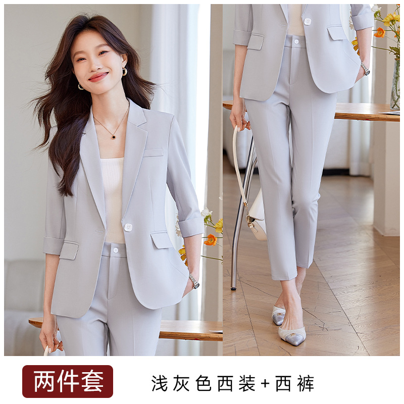 Light gray suit trousers