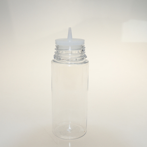 Hình Dạng Tròn Trong Suốt Bóp Chai Nhựa Với Trắng Đen Flip Disc Caps - Product Image 4