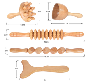 Factory OEM Wooden Body Lymphatic Drainage Tool Kit Wood <strong>Therapy</strong> Massage Tools - Product Image 4