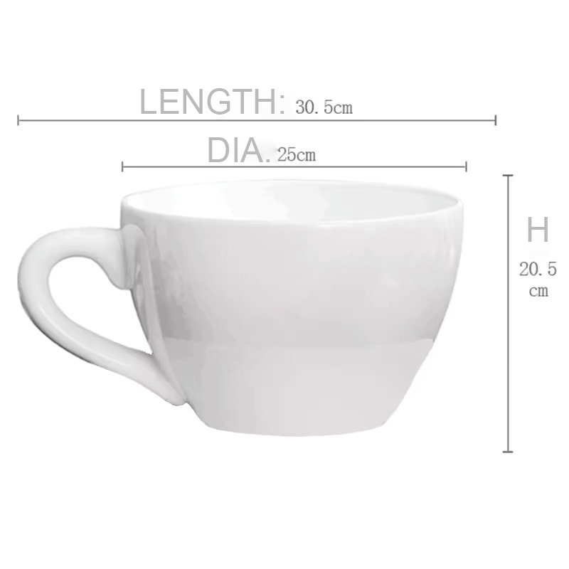 Tasse blanche 6,3L