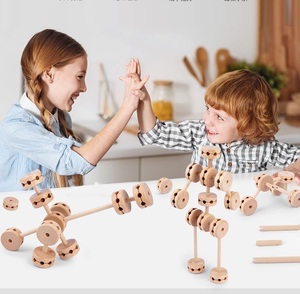 60 шт./набор, деревянные строительные блоки - Product Image 4