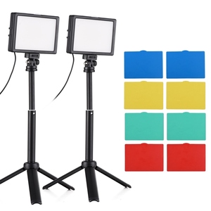 2 adet 15W LED Video ışığı Set masaüstü fotoğraf dolgu ışığı bi-renk sıcaklığı ayarlanabilir parlaklık CRI95 Led ışık - Product Image 2