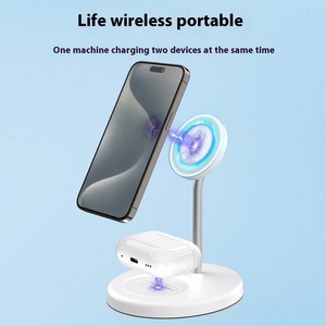 Fabrikanın yeni 2-in-1 kablosuz şarj cihazı Apple telefonları 2-in-1 uyumluluk için hızlı manyetik şarj - Product Image 6
