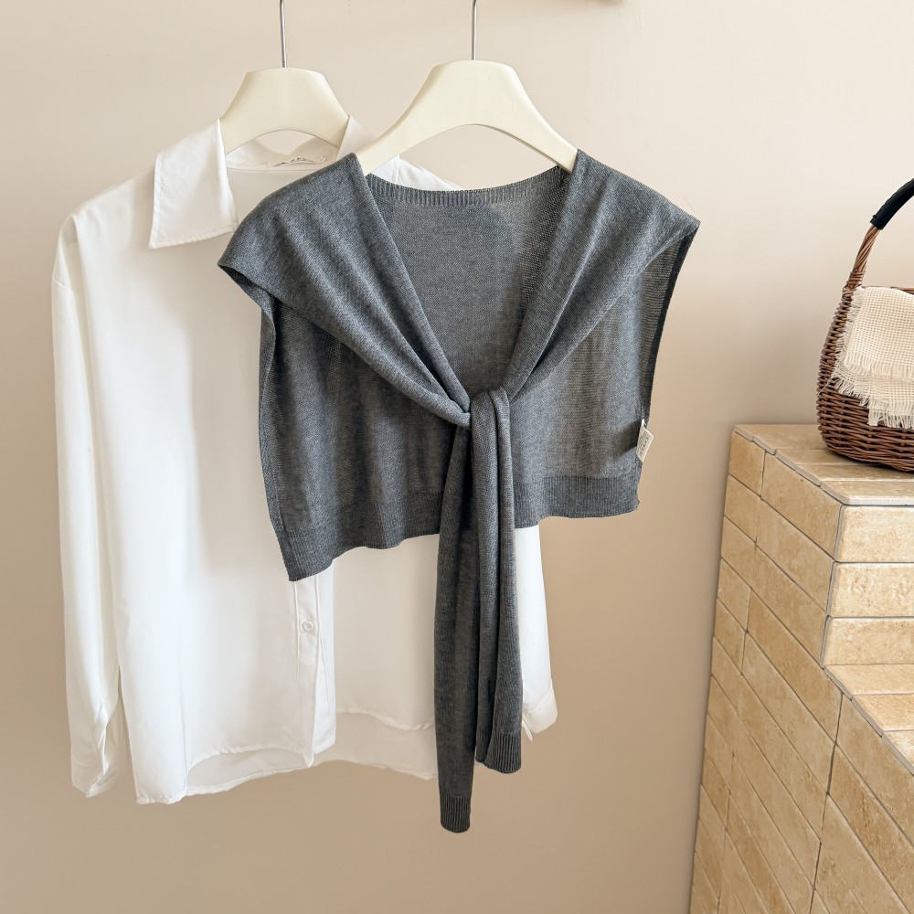 100 tencel label tank top-dark gray