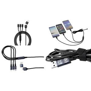 USB 2.0 USB USB USB USB şarj kablosu USB-A fiş, USB-C®Bağlayıcı, Apple yıldırım fişi, USB micro-b St (940910074791) - Product Image 1