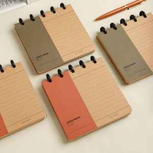 Tasca di ricambio rimovibile all'ingrosso piccolo blocco note con copertina rigida a fogli mobili Mini taccuino portatile linea orizzontale per appunti - Product Image 2