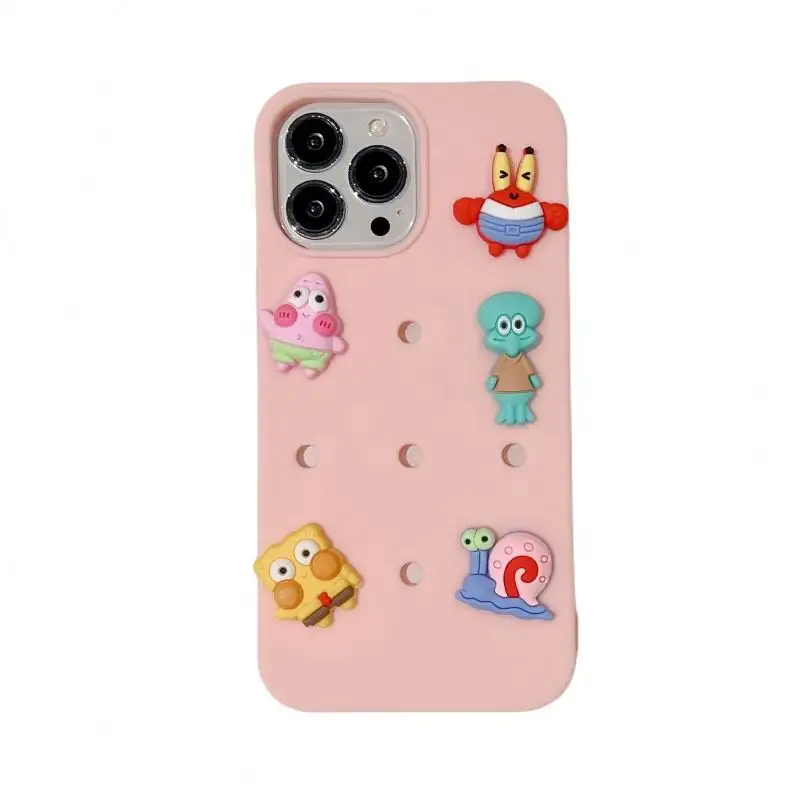 Nuovissime custodie per telefono rimovibili per iPhone 13 14 15 pro max per bambini bambini cover per cellulare con decorazione ciondoli borsa per telefono