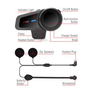 Caliente y nuevo MaxTo M2 para intercomunicador Bluetooth para 6 jinetes impermeable casco de motocicleta grupo Sistema de conversación - Product Image 2