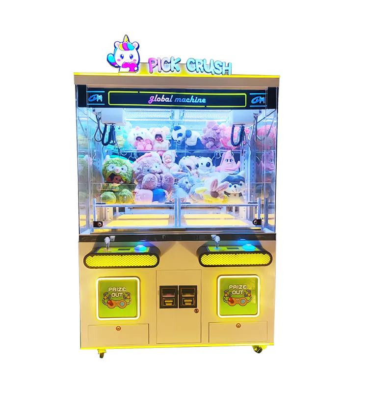 Amusement Park Coin Operated UFO Catcher Spiel automat Plüsch tier Vending Arcade Claw Crane Machine mit Bill Acceptor