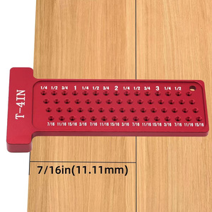 T tipi hassas ağaç İşleme Scriber ölçme aracı kare alüminyum alaşım kazımalı aracı delik konumlandırma göstergesi DIY projeleri için - Product Image 2