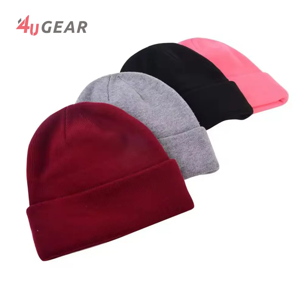 Cheap Cute Design Your Own Winter Women Free Pom Own Logo Custom Beanie knitted hat