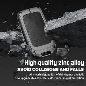 2024 New Car Accessories <strong>Key</strong> Fob Holder Zinc Alloy Leather Car <strong>Key</strong> Cover