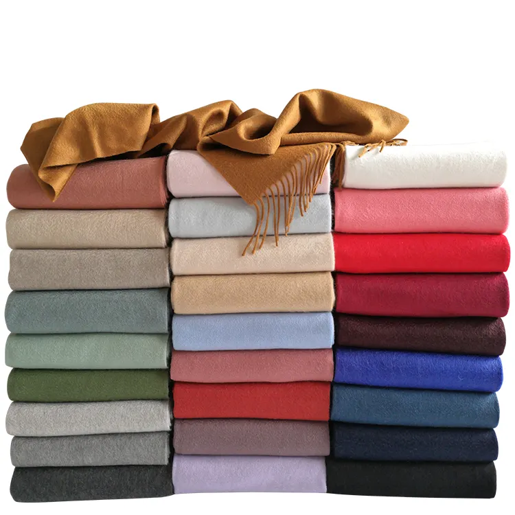 Sang Trọng Châu Âu Mùa Đông Chải Dài Lông Cừu Tua Nepal Ấn Độ Ý Scotland Thời Trang Pashmina 100% Cashmere Khăn