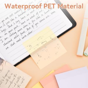 中国文具制造商批发定制便签PP PET部分透明自便签纸 - Product Image 4