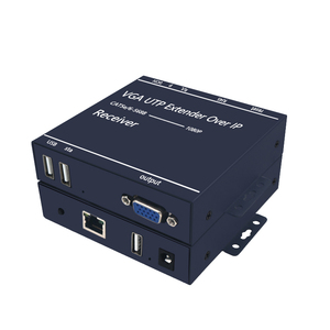 200M VGA kvmエクステンダーKVMUSBマウスとキーボードを備えたローカルエリアネットワーク経由でローカル出力を備えたRJ45ネットワークケーブル - Product Image 1