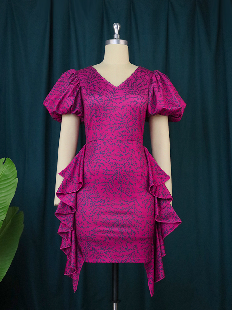 Rose Sexy Party Shiny Spaghetti Empire Sheath Women's Prom Ruffles Dresses