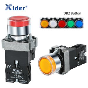 DB2 Metal <strong>Series</strong> Convex Twisted Direct Bulb Supplied Neon(<strong>BA9S</strong>) Head Metal 22mm Push Button Switches