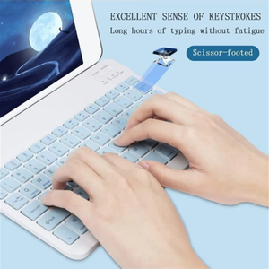 Teclado y ratón inalámbricos BT universales portátiles de 10 pulgadas para iPad Pro 11 12,9 10,5 Air Tablet ordenador portátil teclado con cable - Product Image 3