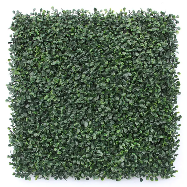 Painéis de parede de plantas verdes, venda no atacado de painéis de parede de grama artificial de plástico para jardim ao ar livre decoração de parede
