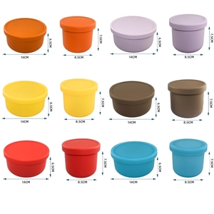 Durable 700ml Silicone Bento <strong>Box</strong> With Lids Portable Square <strong>Food</strong> Container Storage Bag 250ml 750ml Capacity - Product Image 2