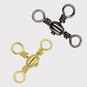 Three Way Cross-Line Barrel <strong>Swivel</strong> 3 Way T-Turn Crossline Connector Fast Rolling <strong>Swivels</strong> Corrosion-Resistant - Product Image 3