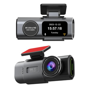Cámara de salpicadero de espejo retrovisor DVR para coche WiFi de doble canal 4K de alta definición con grabación en bucle G-Sensor y conectividad WiFi
