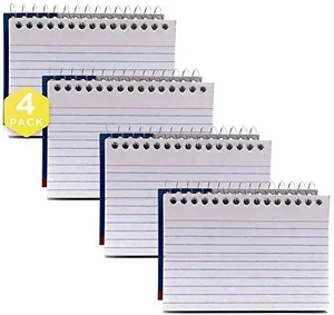 Myway özel 4 paket 200 sayfa beyaz Spiral bağlı cetvelli İndeks kartları delikli kağıt not kartı yazı tasarımı - Product Image 1