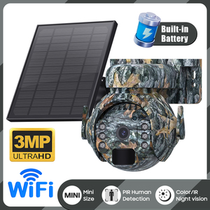 Cámara CCTV de visión nocturna con batería solar de baja potencia 4G 3K IP65 con sensor CMOS de tarjeta SIM Wifi de detección humana PIR - Product Image 2