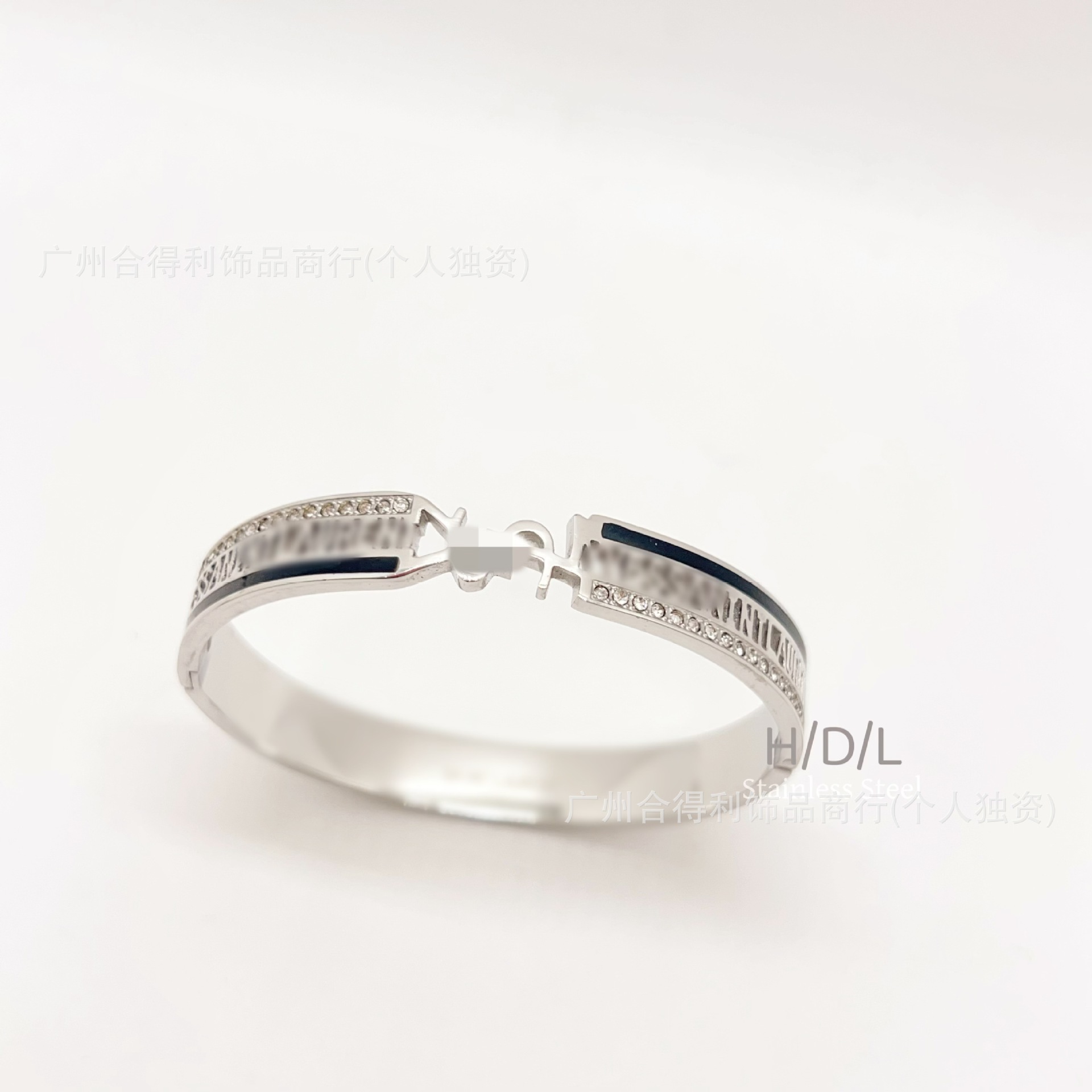 Bracelet en argent 5Yangshulin, ligne noire.