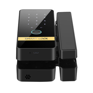 スマートホームホテルガラスドアロックICカードサポートTuya APPスマートガラスドアロック指紋とキー付き - Product Image 4