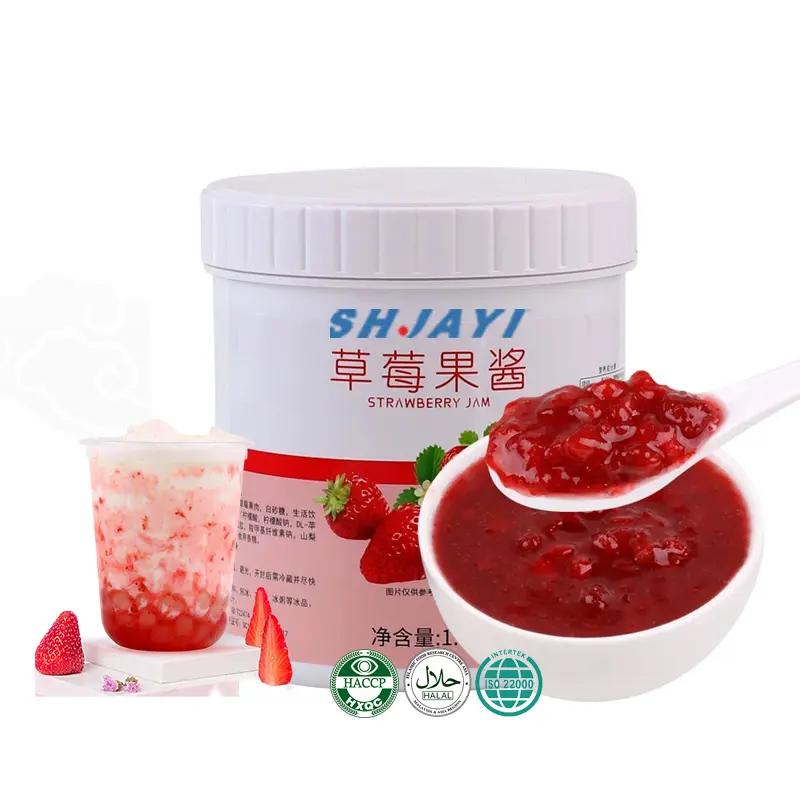 The Most Popular Fruit Strawberry Jam With Fresh Pulp Fruit Jam Puree For Bread Ice Cream Fruit Milk Bubble Tea Ingredient