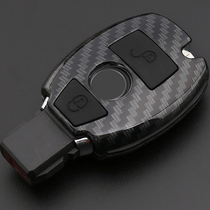Karbon FIBER ABS akıllı anahtarsız uzaktan anahtar kutu Fob konut koruyucu kapak için C E S M CLS CLK ces GL Class Mercedes Benz için - Product Image 1