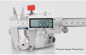 MAIRUIKESI Limites supérieures et inférieures réglables en acier inoxydable Filetage 100mm Manomètres à contact électrique antichoc - Product Image 6
