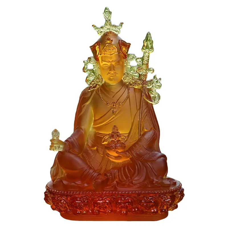 Ventes directes d'usine de Padmasambhava Bouddha émaillé tantrique statues de Bouddha pour la décoration de la maison