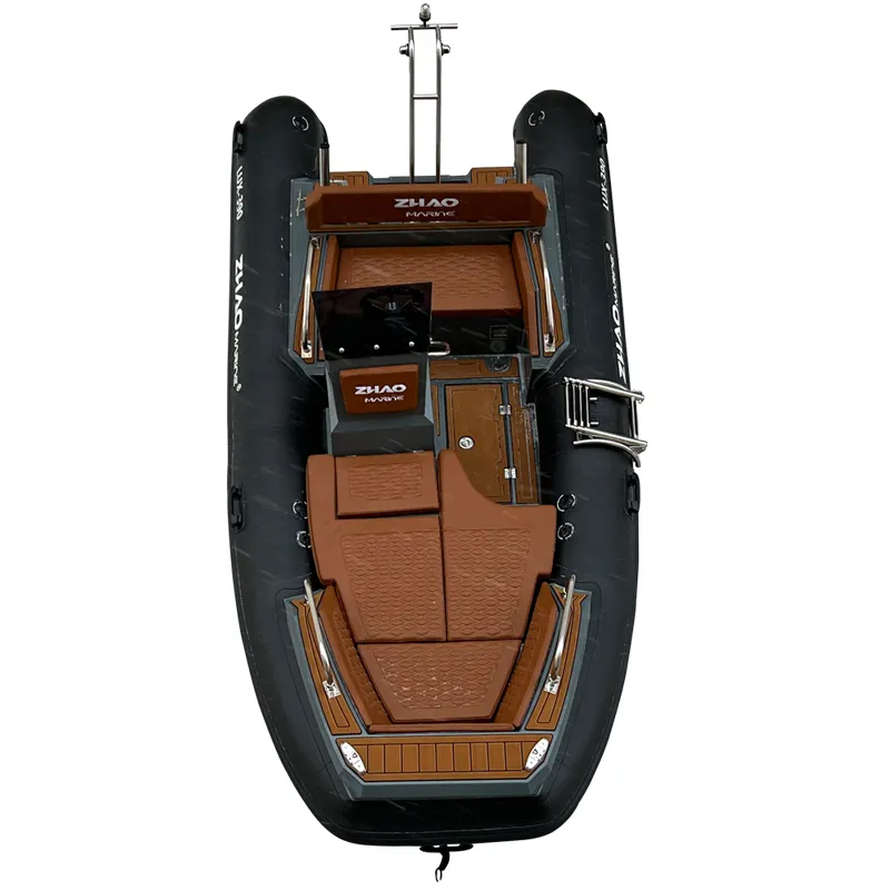 13ft Lux sườn boat390 tốc độ cao nhôm hull Inflatable thuyền sườn cho câu cá