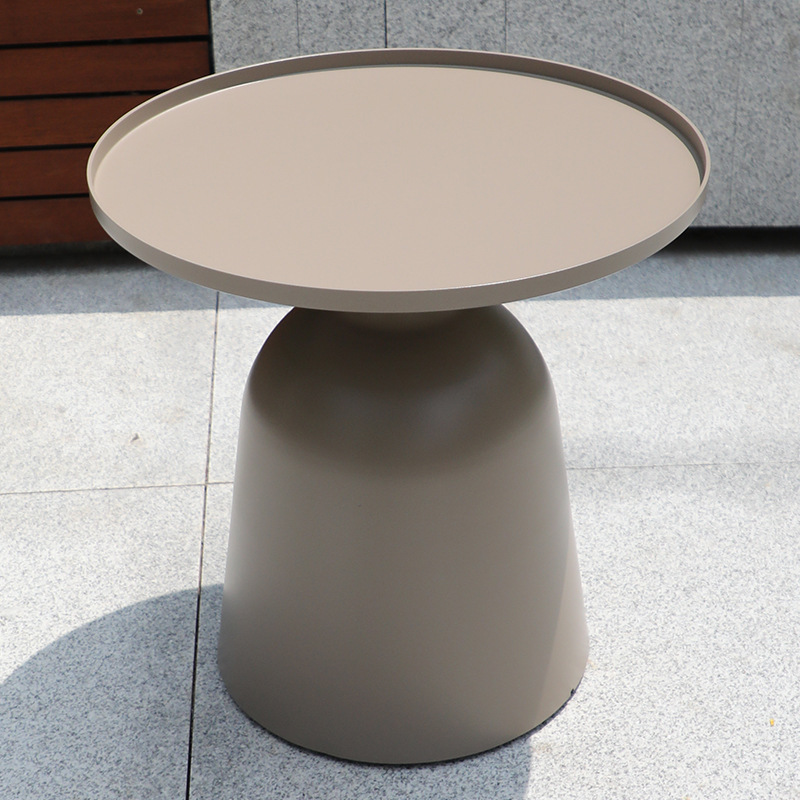 Mesa de centro LAISE de aluminio, 50 cm.
