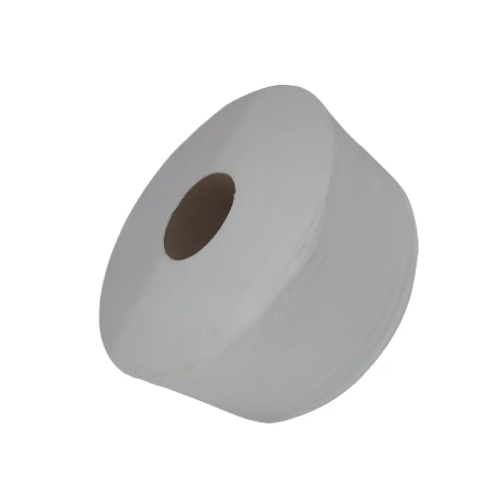Servilleta blanca para baño, rollo de papel higiénico Jumbo comercial biodegradable sin núcleo suave personalizado de alta calidad, hecho en Vietnam